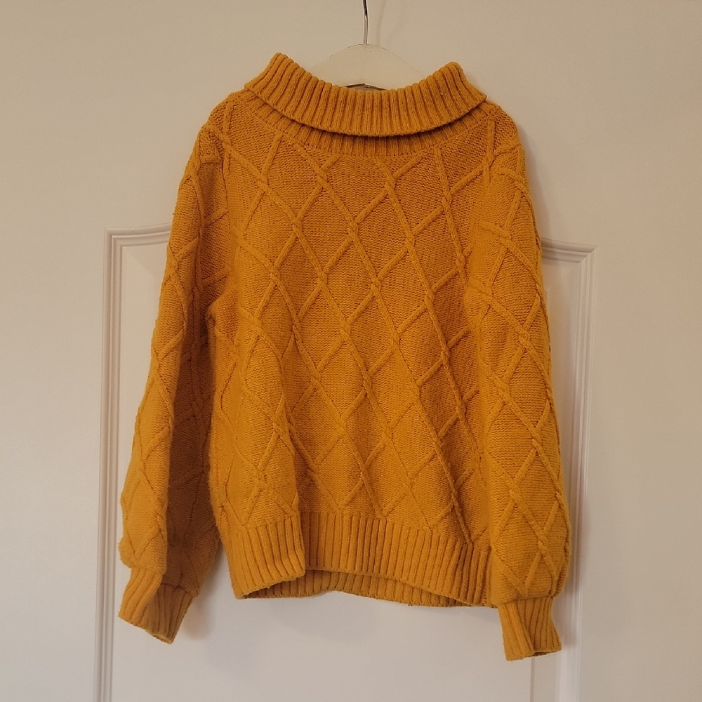 Janie and Jack Mustard Turtleneck Sweater